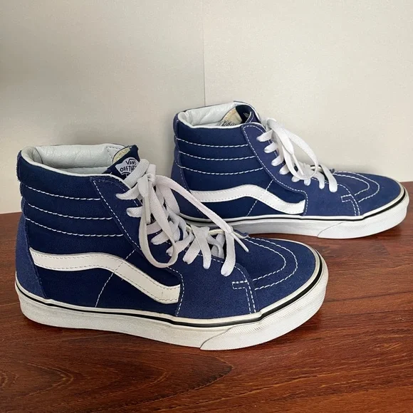 Vans High Top Blue Suede Size 6 - Picture 3 of 6